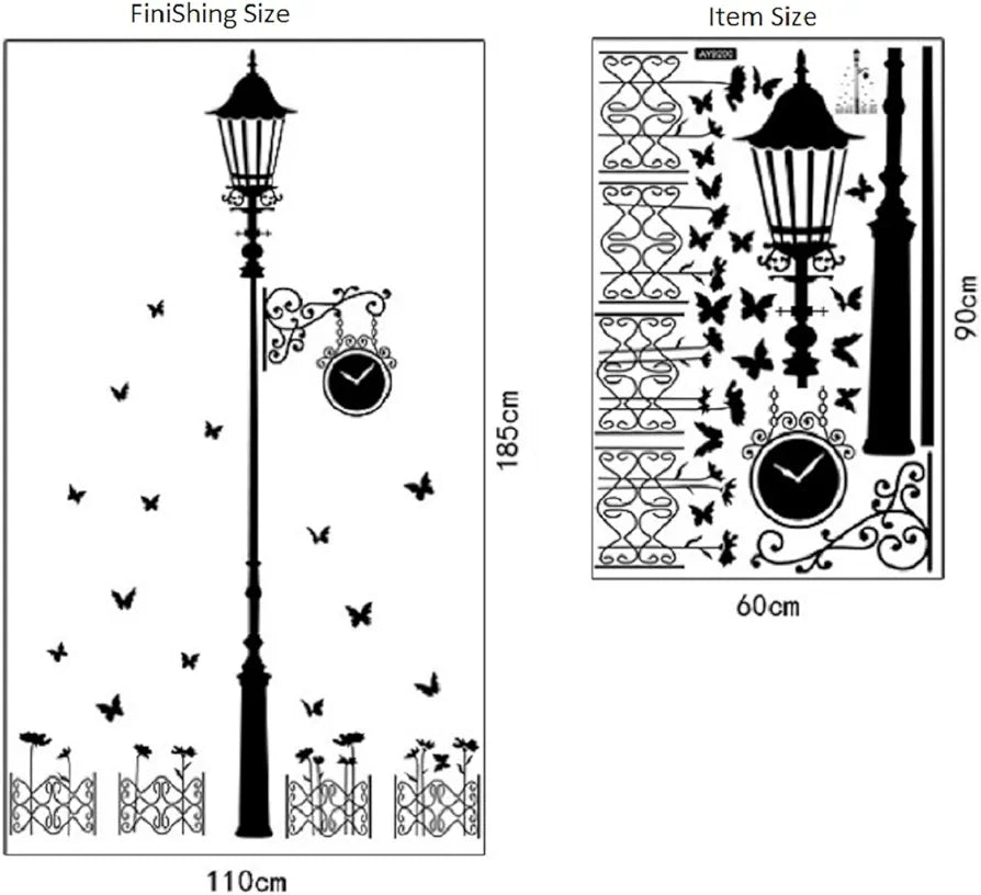 Jaamso Royals Black Street Stickers for Walls Wall Painting Stickers Big Size-self-adhesive Black Street