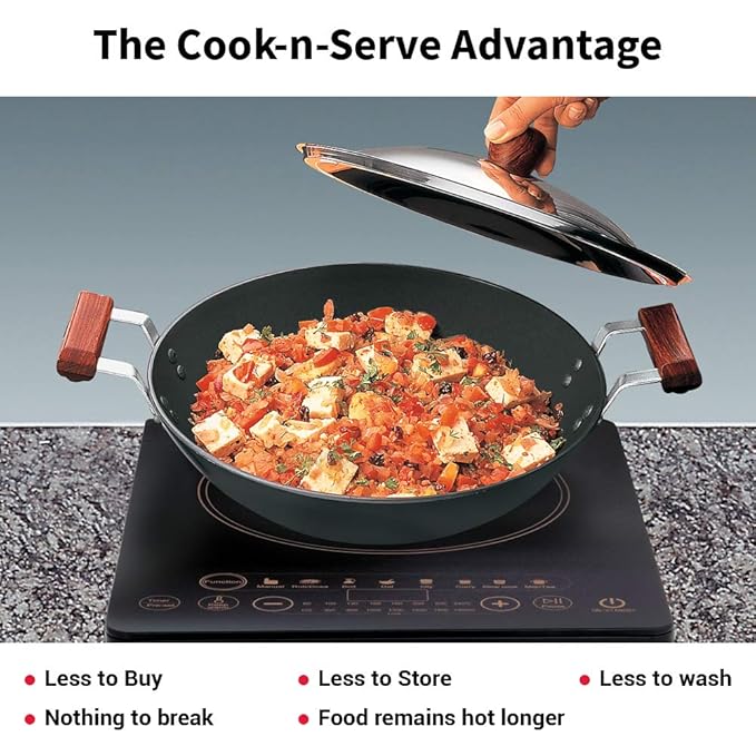 Hawkins Futura Hard Anodised Deep-Fry Pan 3.75 L, 30 cm, 4.06 mm with SS Lid