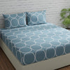 Huesland by Ahmedabad Cotton 144 TC King Size Bedsheet Cotton With 2 Pillow Covers | Blue