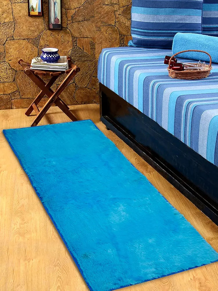 Kuber Industries Velvet Bedside Runner Home Floor Décor Rugs For Living Dinning Office Bedroom
