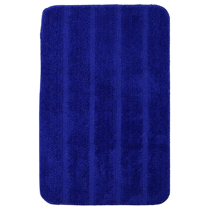Saral Home Microfiber Soft Anti Slip Water Absorbent Door Mat Colour Blue (Pack Of 2)