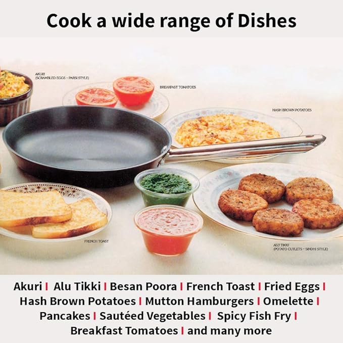 Hawkins Futura 29 cm Frying Pan Hard Anodised Fry Pan With Stainless Steel Lid