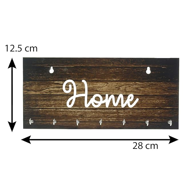 Ecraftindia Home Theme Wooden Key Holder With 7 Hooks