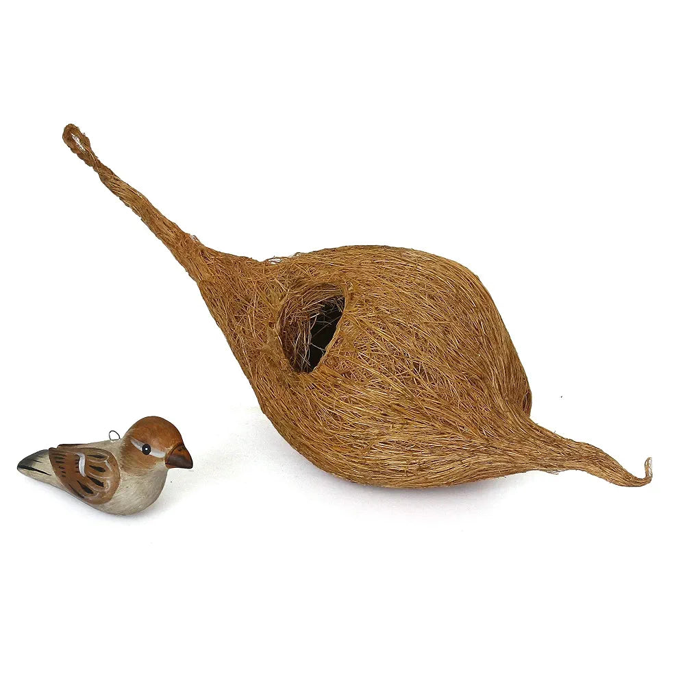 Webelkart Webel-kat Designer Balcony Cage and Garden Premium Hanging Coir Bird Nest for Small Birds