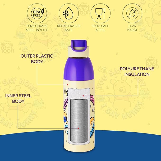 Cello Kidzbee Uranus 600 Hunny Bear Water Bottle | 540 ml