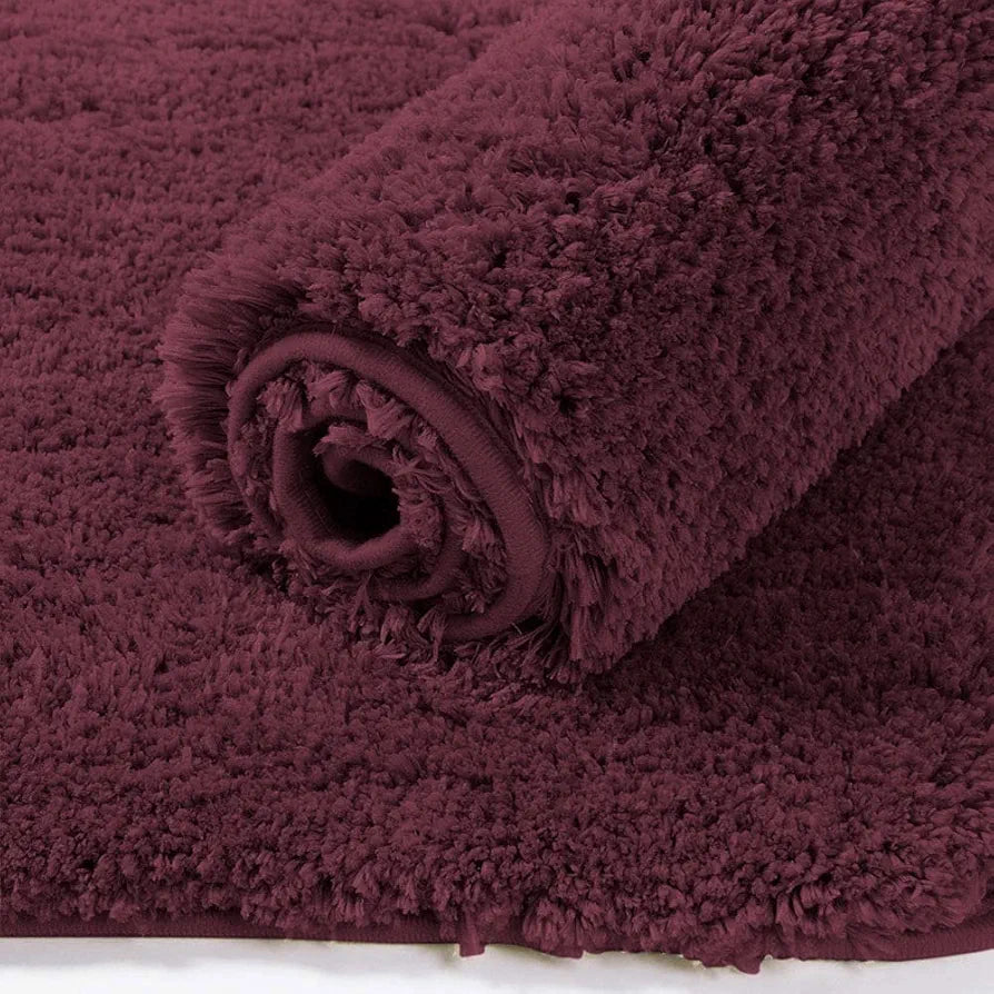 Luxe Home International Runner Super Soft Anti Skid Newman Rug For Bedroom  Rectangular Colour Wine