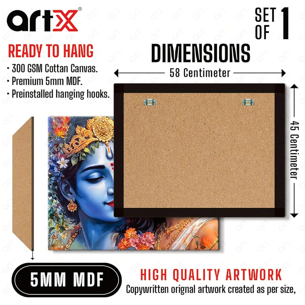 ArtX Canvas Radha Krishna Wall Painting Big Size Wall Art Painting