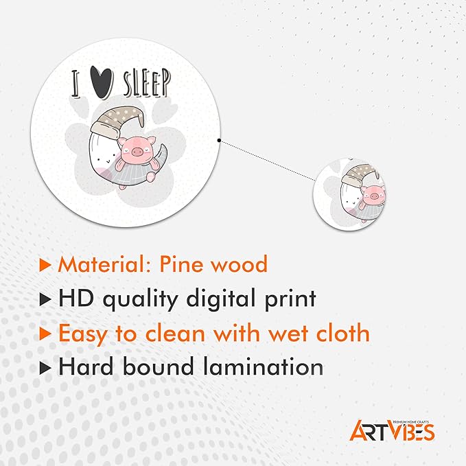 Artvibes Designer Wooden Wall Hanging for Home Decoration | Wall Decor Hanging Ornaments | Pack of 11 Pieces