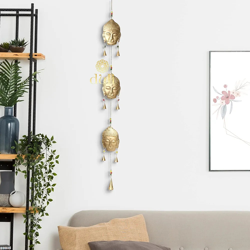 Duli Metal 3 Budha Windchime Feng Shui