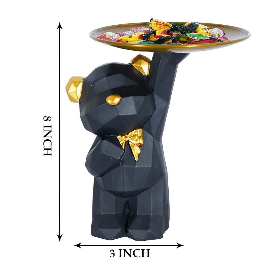 Zart Cool Dog Showpiece for Home Decor Showpiece Black Dog Sta