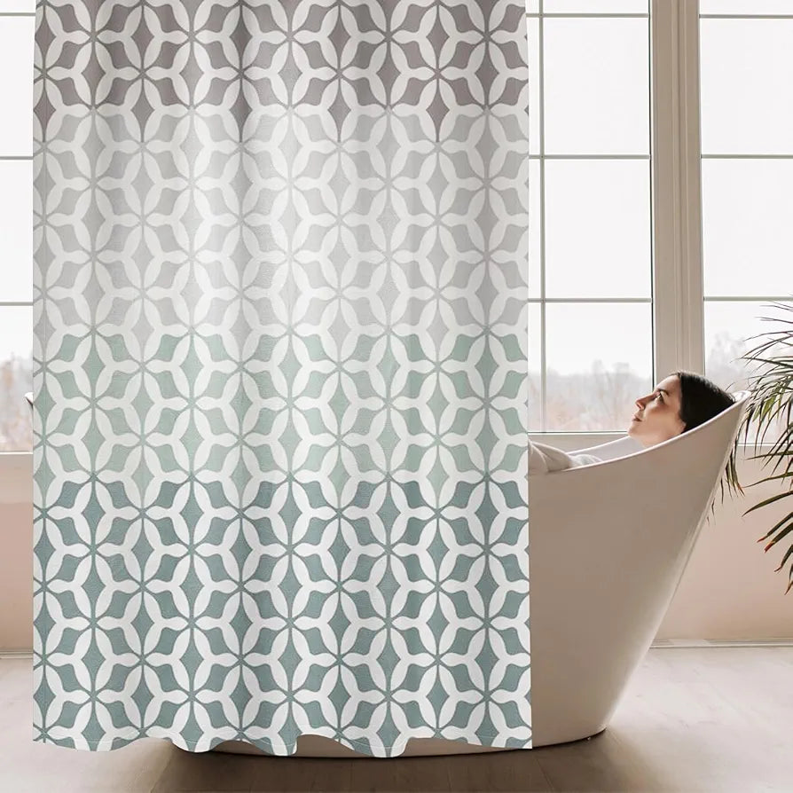 Home Threads Embrace Luxury with Our 6-Feet Long Premium Polyester Shower Curtain with 12 Hooks for a Lavish Bathroom Ambiance Stylish Splendid and Perfectly Sized Four_Shade