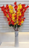 Artificial Flowers Bunch for Decoration Cherry Blossom Without vase Yellow Red