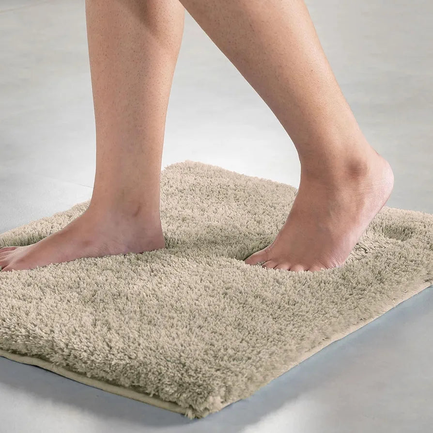 Luxe Home International Microfiber Bath Mat Super Soft Non Slip 60x90 cm Colour Beige