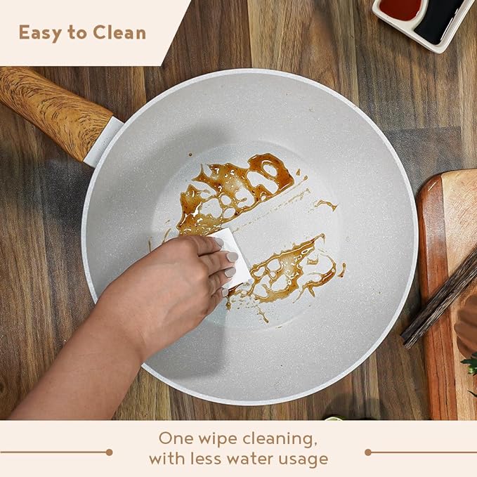 Bergner Naturally Forged Nonstick 28cm Wok | 3.3 L Capacity