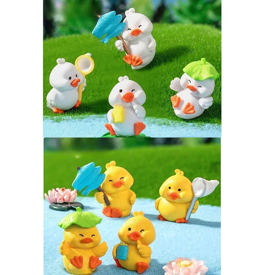 Satyam Kraft Resin 1 Set  Duck Miniature Figurines