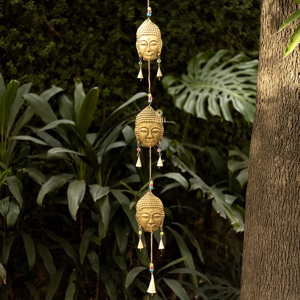 Duli Metal 3 Budha Windchime Feng Shui