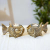 Metal Fish Aluminum Figurine with Votive Good Luck and Success
