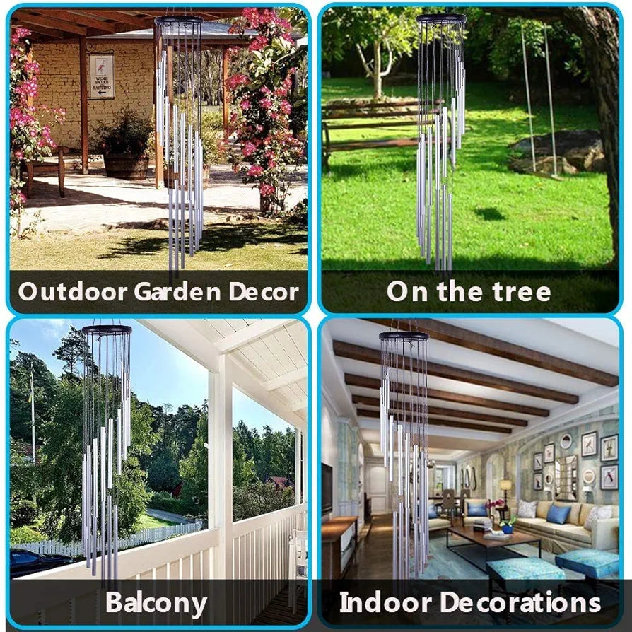 Paradigm Pictures Wind Chimes for Home Silver Color