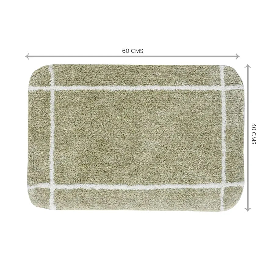 Sashaa World Microfiber Bathmat Colour Mist Green (Pack of 2)