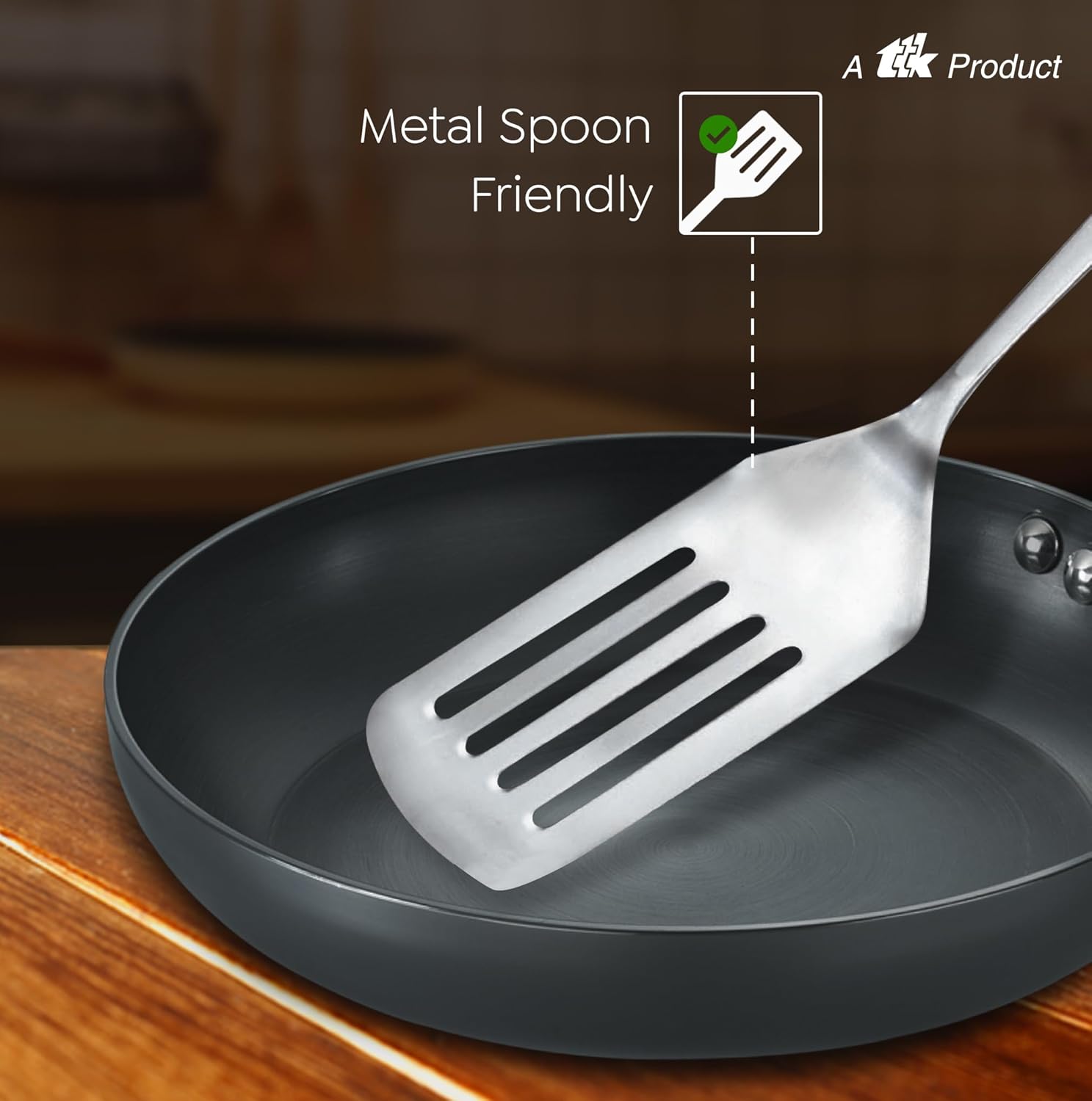 Prestige Aluminium Hard Anodised Fry Pan 20cm (Black)