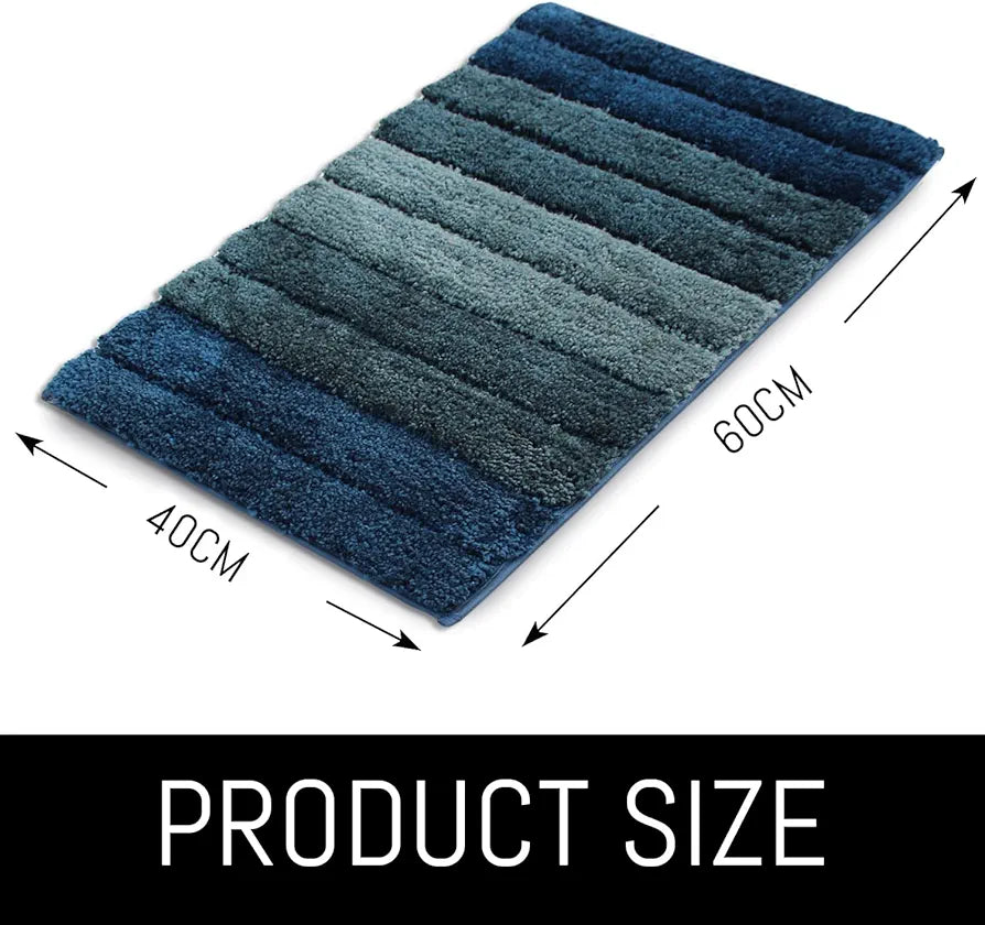 Luxe Home International Microfiber Luxe Home Bath Mat Super Soft Anti Skid Luxury Mats 40 X 60 Cm Colour Hunter Green (Pack of 2)
