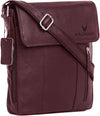 Leather 11 inch Sling Messenger Bag for Men I Multipurpose Crossbody Bag I Travel Bag with Adjustable Strap | Maroon