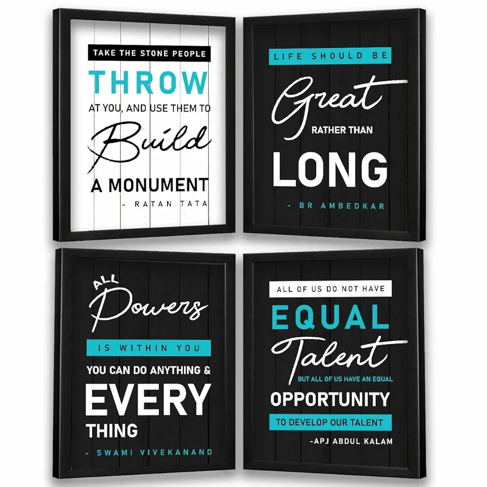 kotart Take the Stone Quotes Framed Posters Inspirational Quotes Posters with Frame for Living Room