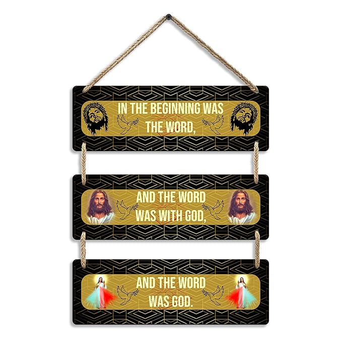 Sehaz Artworks Jesus Wooden Home Decor Items for Living Room Wall Hangings Christian-3-0040