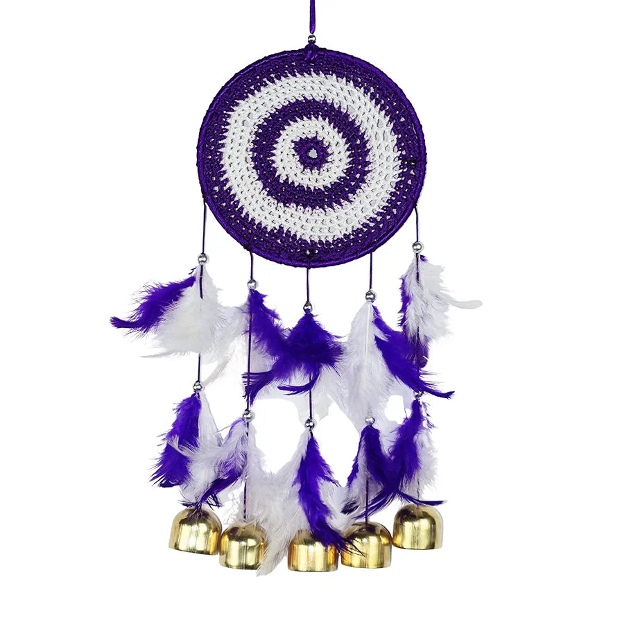 Wind Chime 5 Bell Dream Catcher Voilet Small
