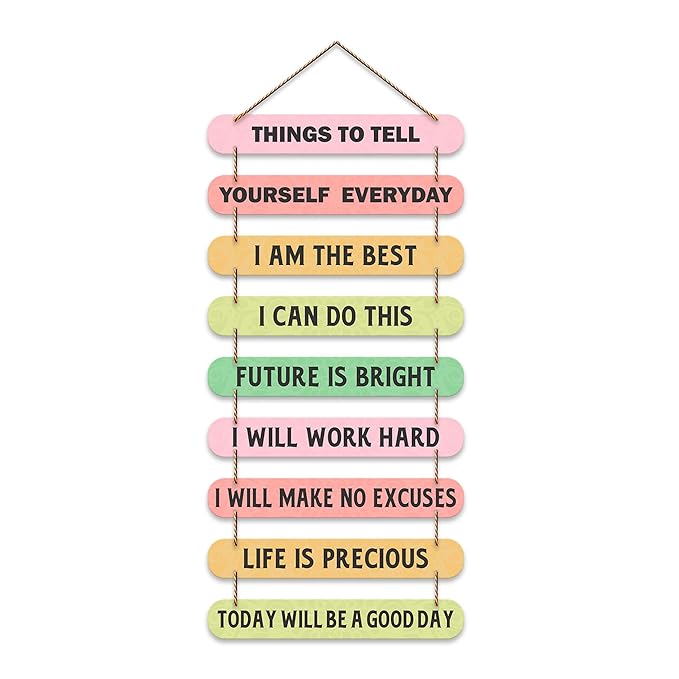 Artvibes Self Motivation Quotes Mdf Wooden Wall Hanging for Home Livingroom Art Items