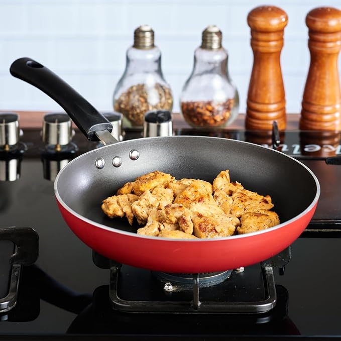 Vinod Zest Inducto Aluminium Non Stick Frypan - 24 cm | 3mm Extra Thick | 3 Layer Coating