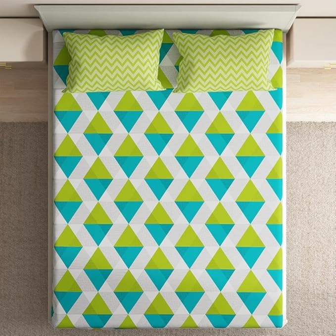 Wakefit Bedsheet for King Size Bedsheet King Size Bed Cotton 2 Pillow Covers Daniel Colour