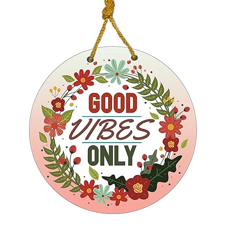 Sehaz Artworks Wooden Wall Hangings Home Decor Items stylish living room decorative Good Vibes Only