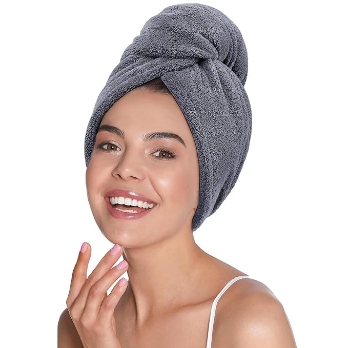 Mush Bamboo Hair Towel Ultra Soft Absorbent & Anti Microbial Hair Wrap