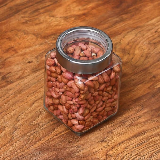 Femora Glass Jar - 500 Ml | 2 Pieces | Transparent