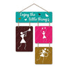 Artvibes Enjoy the Little Things Decorative Wall Art Mdf Wooden Wall Hanger for Living Room