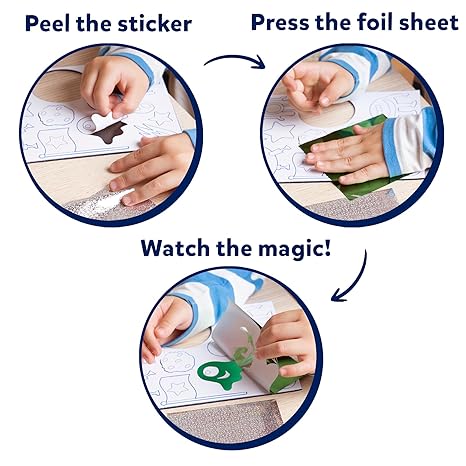 Skillmatics Art & Craft Activity Foil Fun Space No Mess Art for Kids Creative Activity