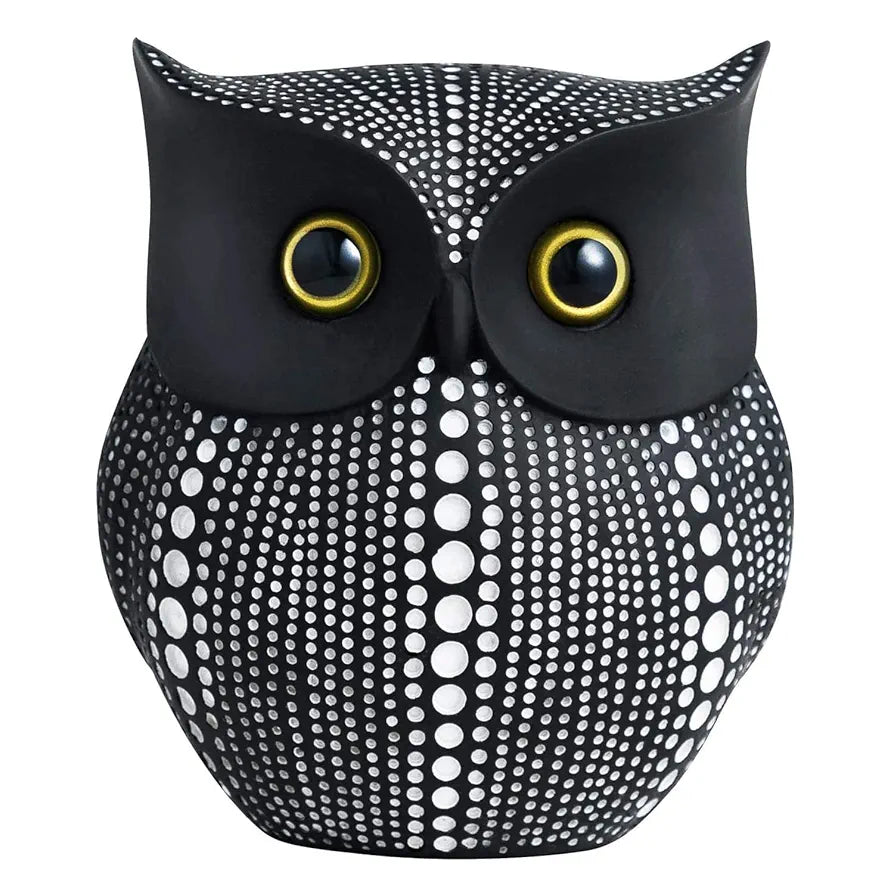 Xtore Modern Classy Lucky Owl Resin Art Figure Showpiece