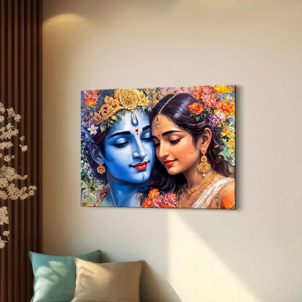 ArtX Canvas Radha Krishna Wall Painting Big Size Wall Art Painting