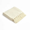 Sashaa World Solid White Cotton Throw Colour Cream