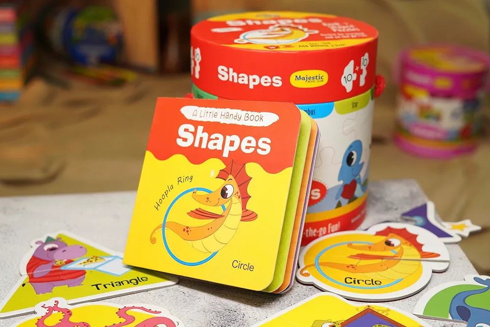 The Book Tree Shapes Puzzle Box for Kids I Educational Toy for Kids Age 2+ I 20 Shaped Jigsaw Puzzle Pieces and 1 Story Book for Early Learning I A for Children by Majestic Book Club