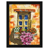 ArtX Paper Vintage House Bloomy Window Frame Wall Art Painting