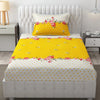 Fresh From Loom Single Bedsheet Single Size with 1 Pillow Covers 144 TC Yellow White