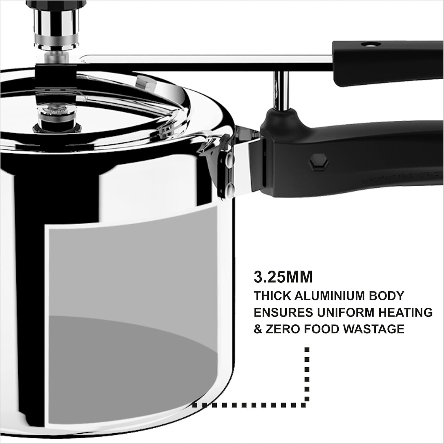 Butterfly Friendly Inner Lid Aluminium Pressure Cooker (Silver)