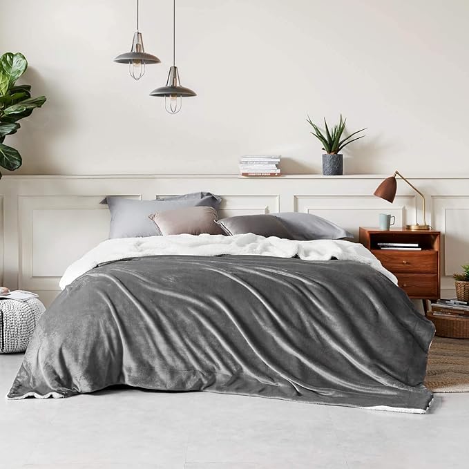 Bsb Home Ultra Soft Cotton Warm Sherpa Super Soft Printed Knitting Fabric Quilted Blanket For Winter Approx 7.4 x 7 ft) (Double) (Comforter)