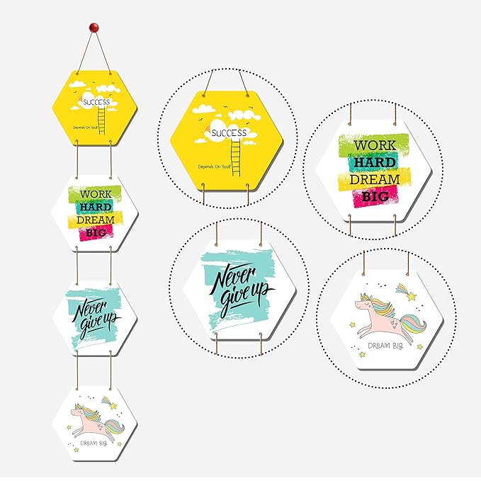 Artvibes Positive Quotes Wooden Wall Hanger for Home | Art Items