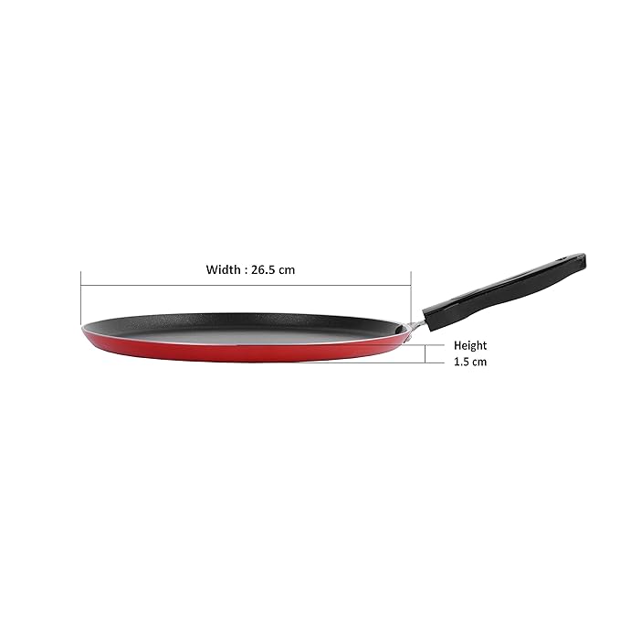 Sumeet 2.6mm Non Stick Dosa Tawa - 26.5cm Dia (Red)
