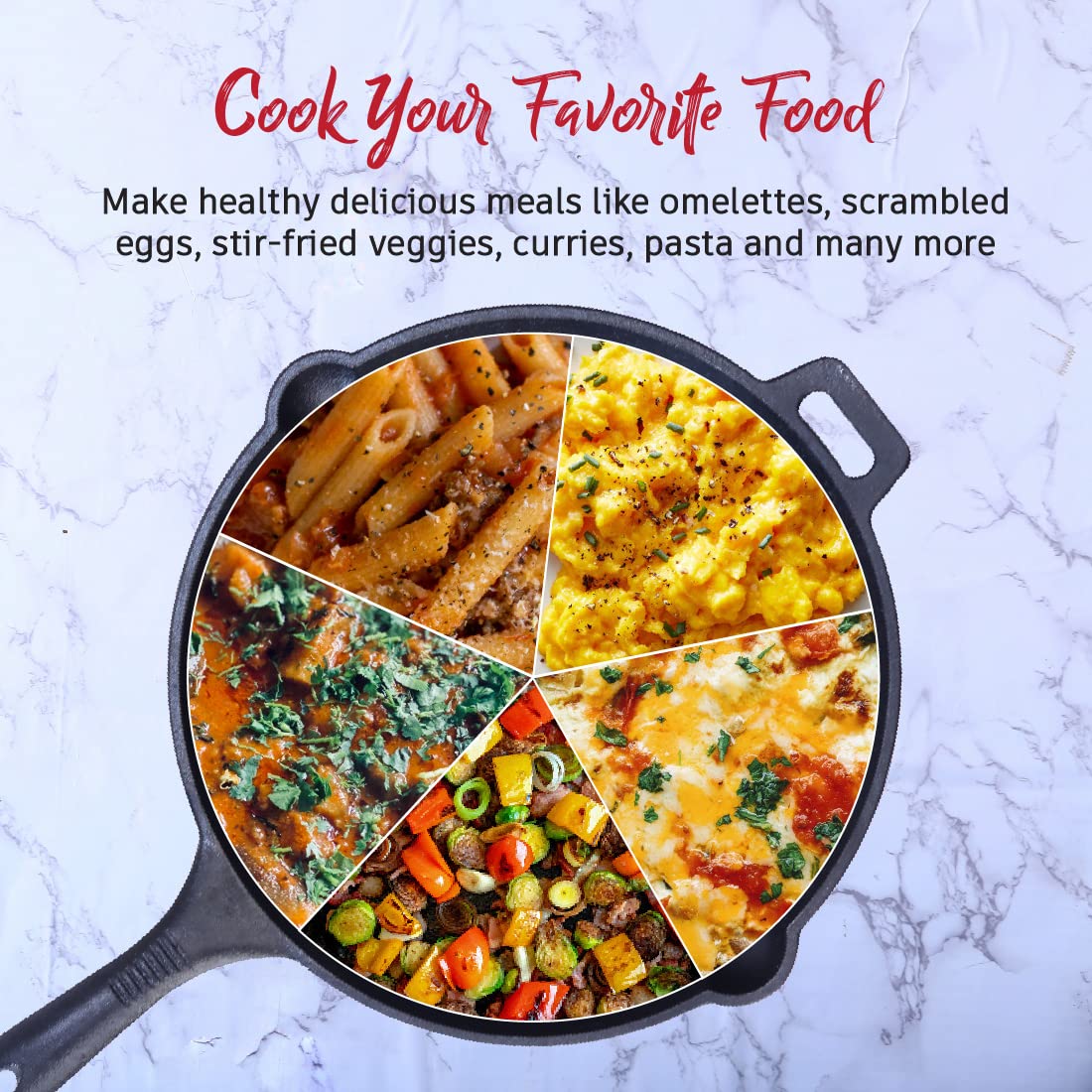 Wonderchef Forza Pre Seasoned 19 cm Cast Iron Fry Pan