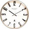 Harris & Co. Clockmasters Silent Sweep Noiseless Technology Analog Wall Clock With Black 3d Numbers Champagne Gold