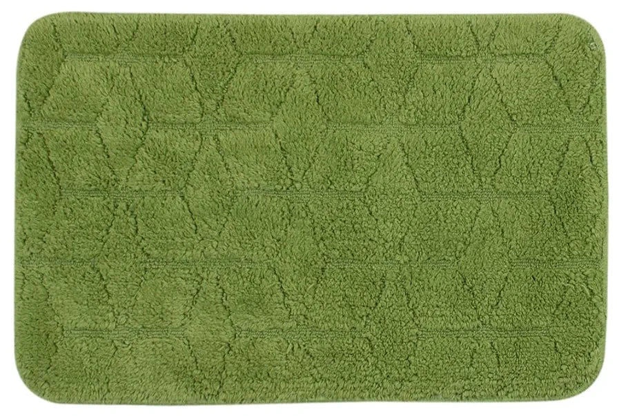 Saral Home Solid Antiskid Bathmat Set Colour Green
